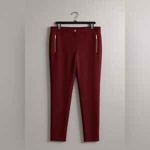 Calvin Klein Scuba Crepe Ankle Pants Size 18W Zippers Elevated Capsule Stretch